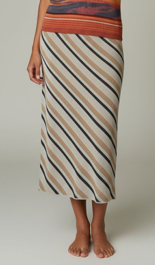 Jupe Billabong a rayures longue-mi longue focus