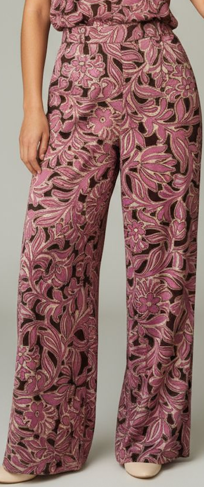Pantalons Molly Bracken Rose effet velours focus