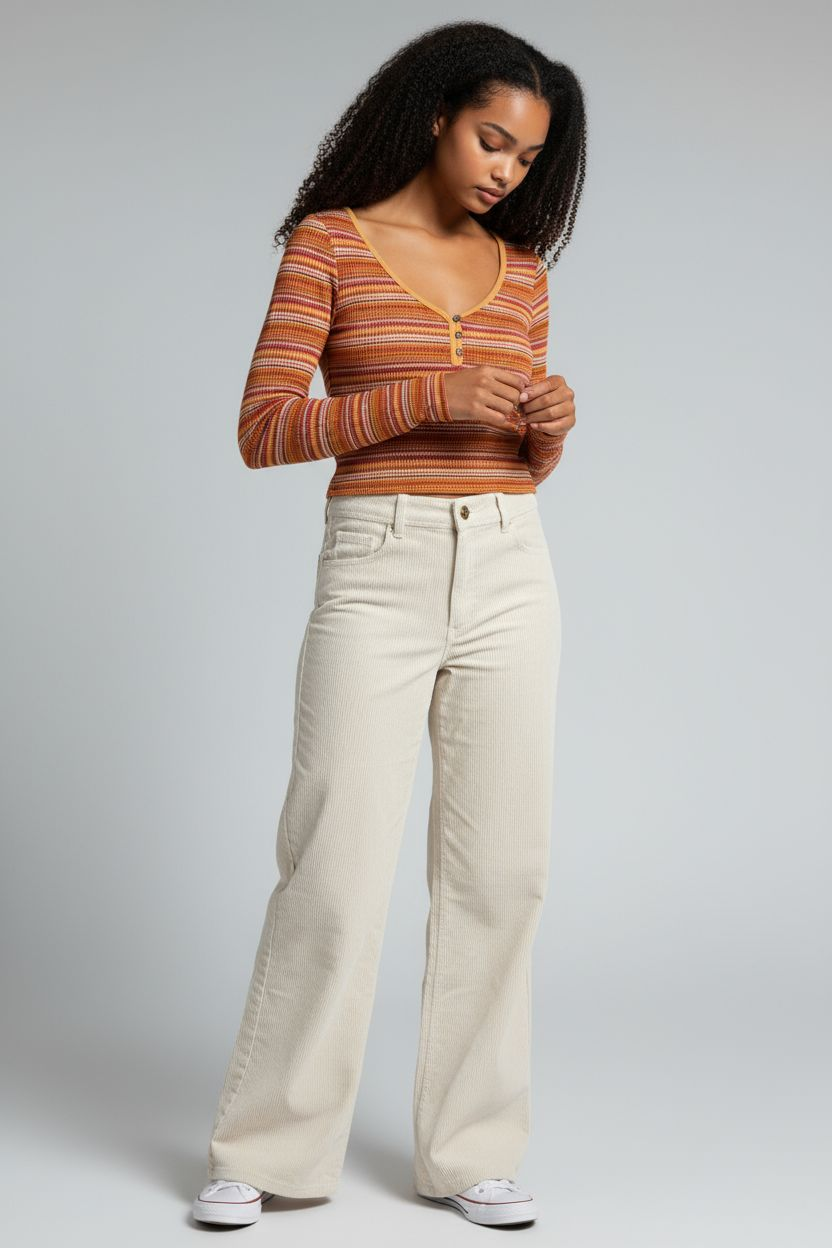 T-shirt manche longue Roxy colore a rayures face