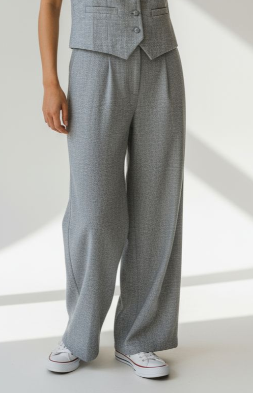 Pantalon en laine bleu Molly Bracken focus