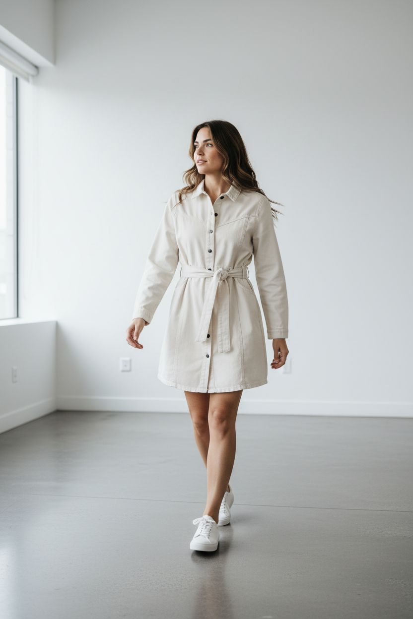 Robe en jeans blanche Circle Of Trust