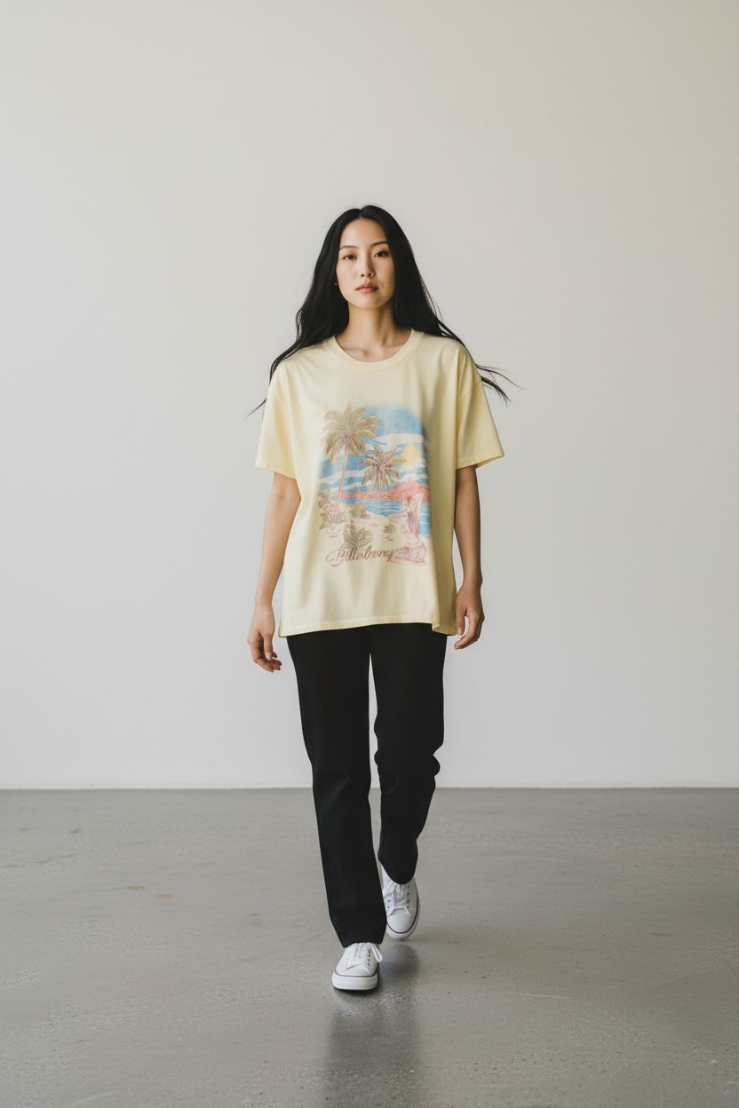 T-shirt Billabong jaune