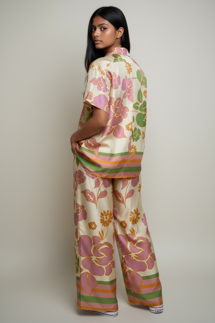 Chemise Maaji blanc-vert-rose