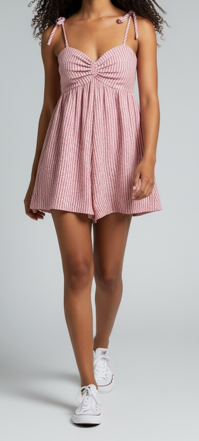 Combinaison short Billabong rose close up