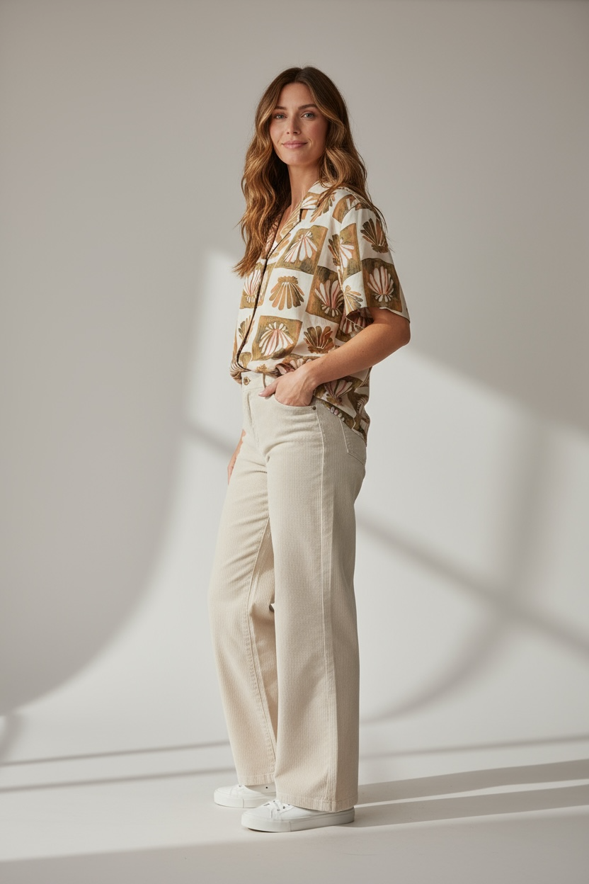 chemise rails manche courte fond blanc