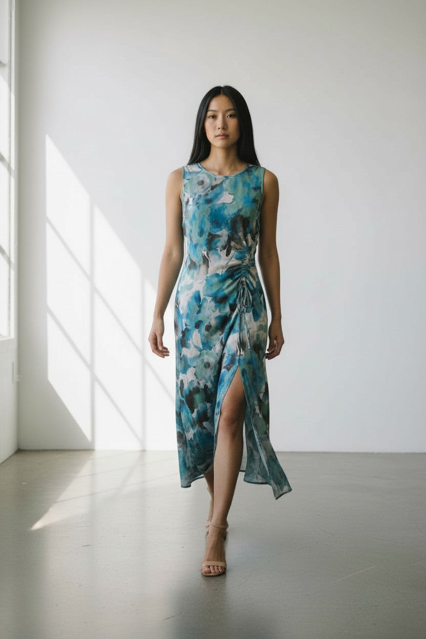 Robe Rails bleue et blanche