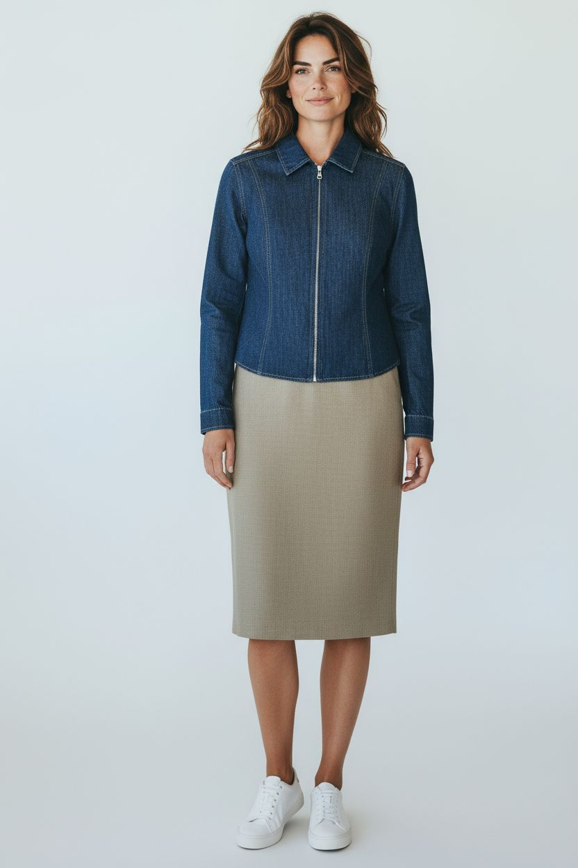 Veste en jeans B. Young fermeture éclair 